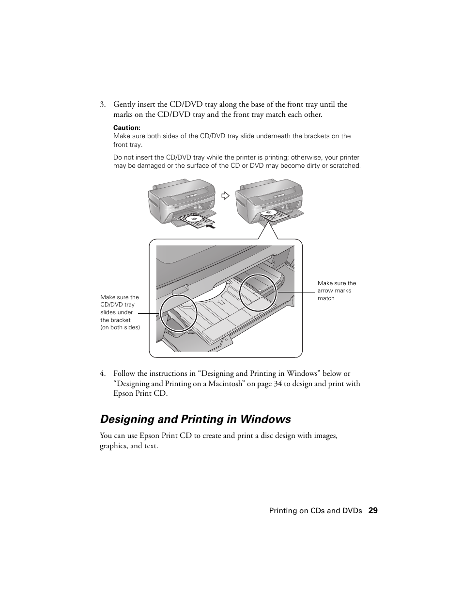 Designing and printing in windows | Epson Ultra Hi-Definition Photo Printer R260 User Manual | Page 29 / 82