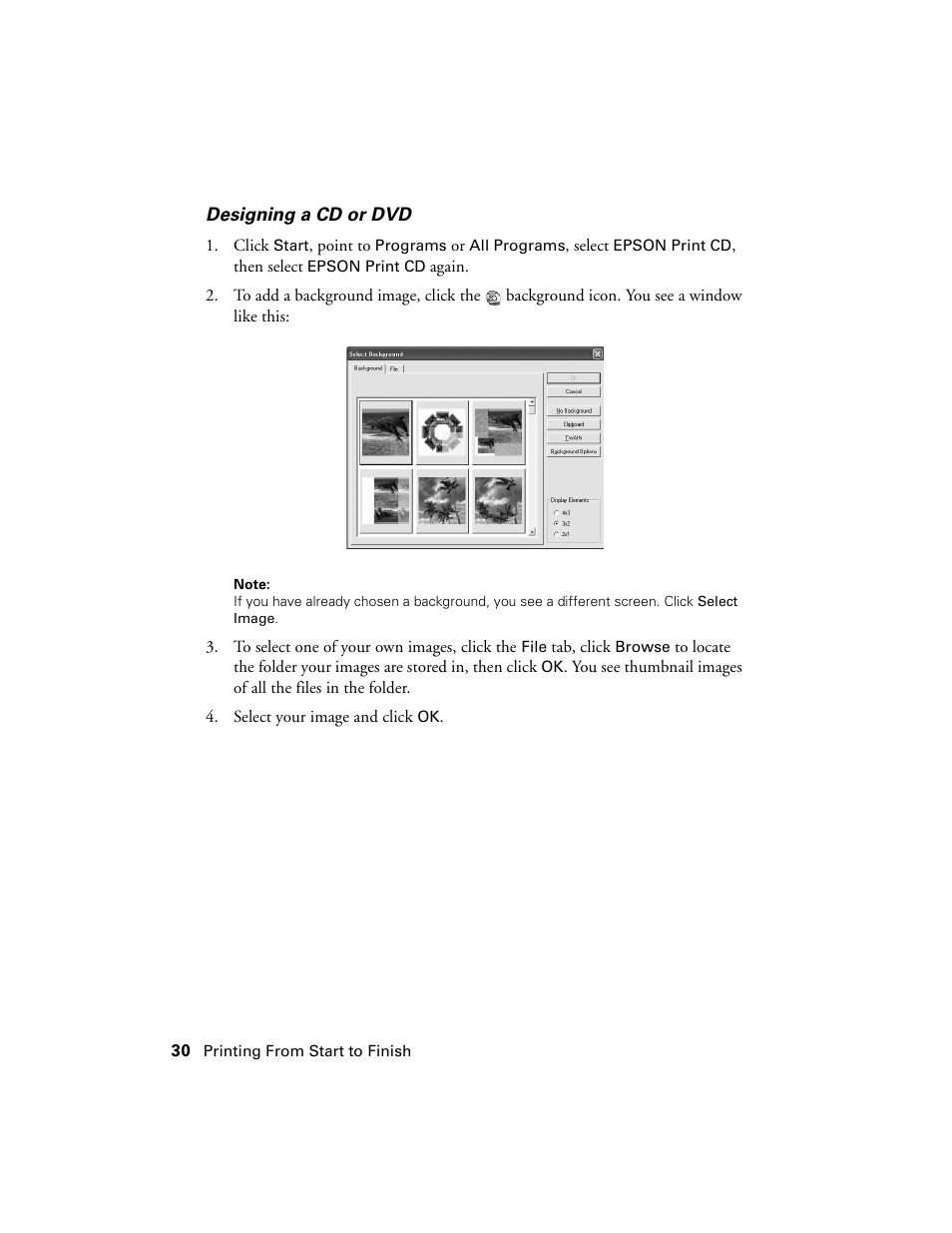 Epson Ultra Hi-Definition Photo Printer R260 User Manual | Page 30 / 82