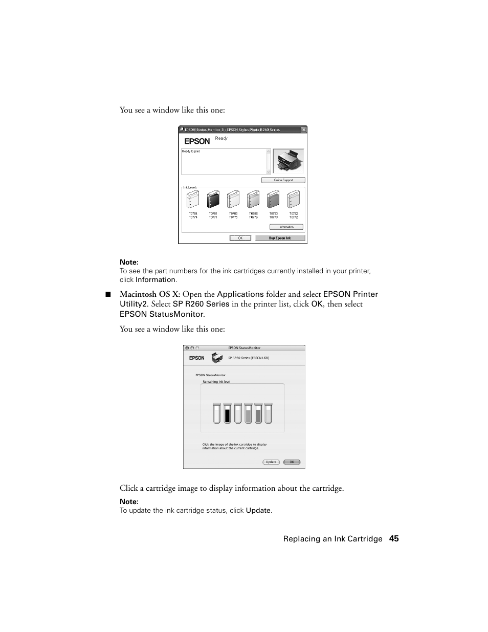 Epson Ultra Hi-Definition Photo Printer R260 User Manual | Page 45 / 82