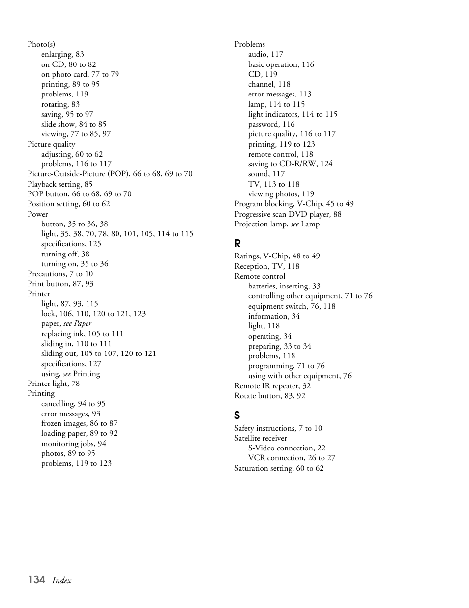Epson LS57P1 User Manual | Page 134 / 138