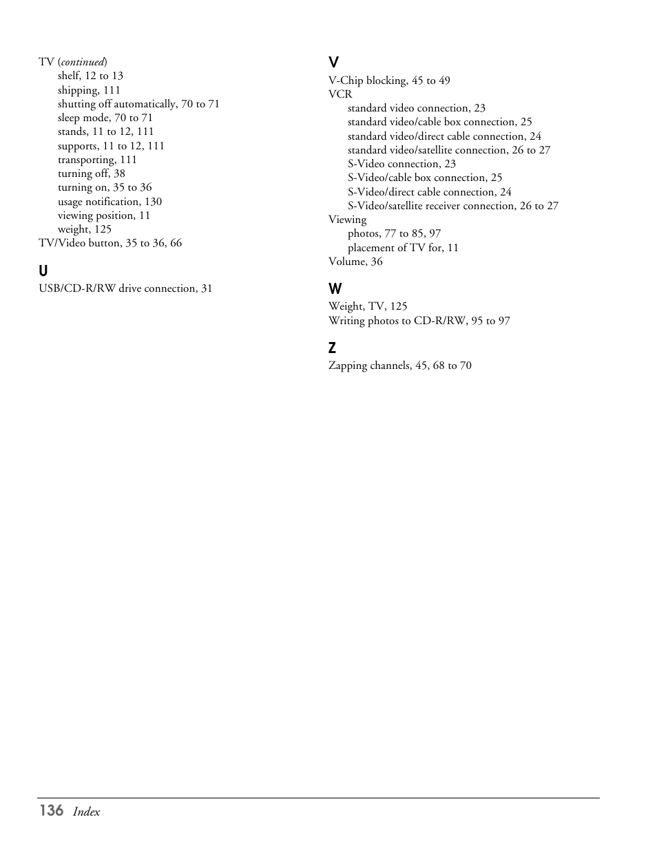 Epson LS57P1 User Manual | Page 136 / 138