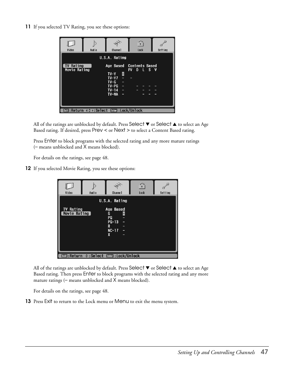 Epson LS57P1 User Manual | Page 47 / 138