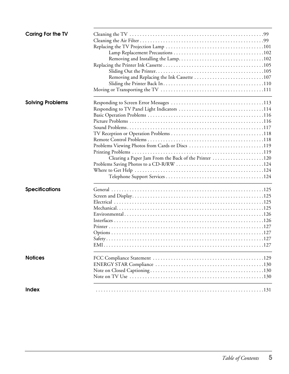 Epson LS57P1 User Manual | Page 5 / 138