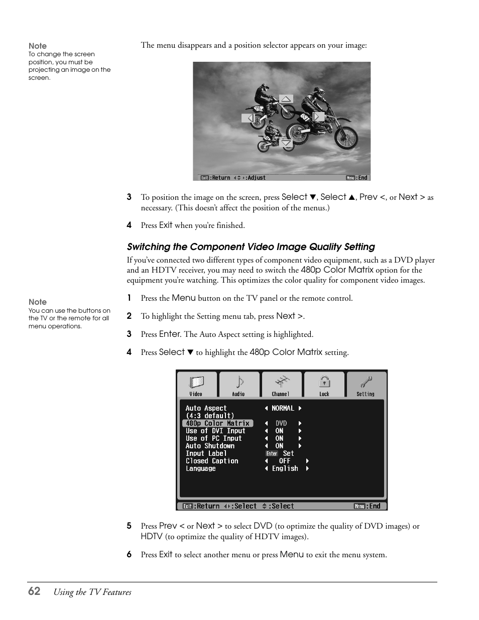 Epson LS57P1 User Manual | Page 62 / 138