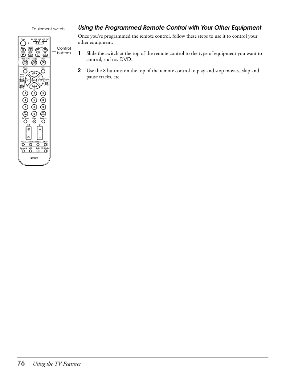 Epson LS57P1 User Manual | Page 76 / 138