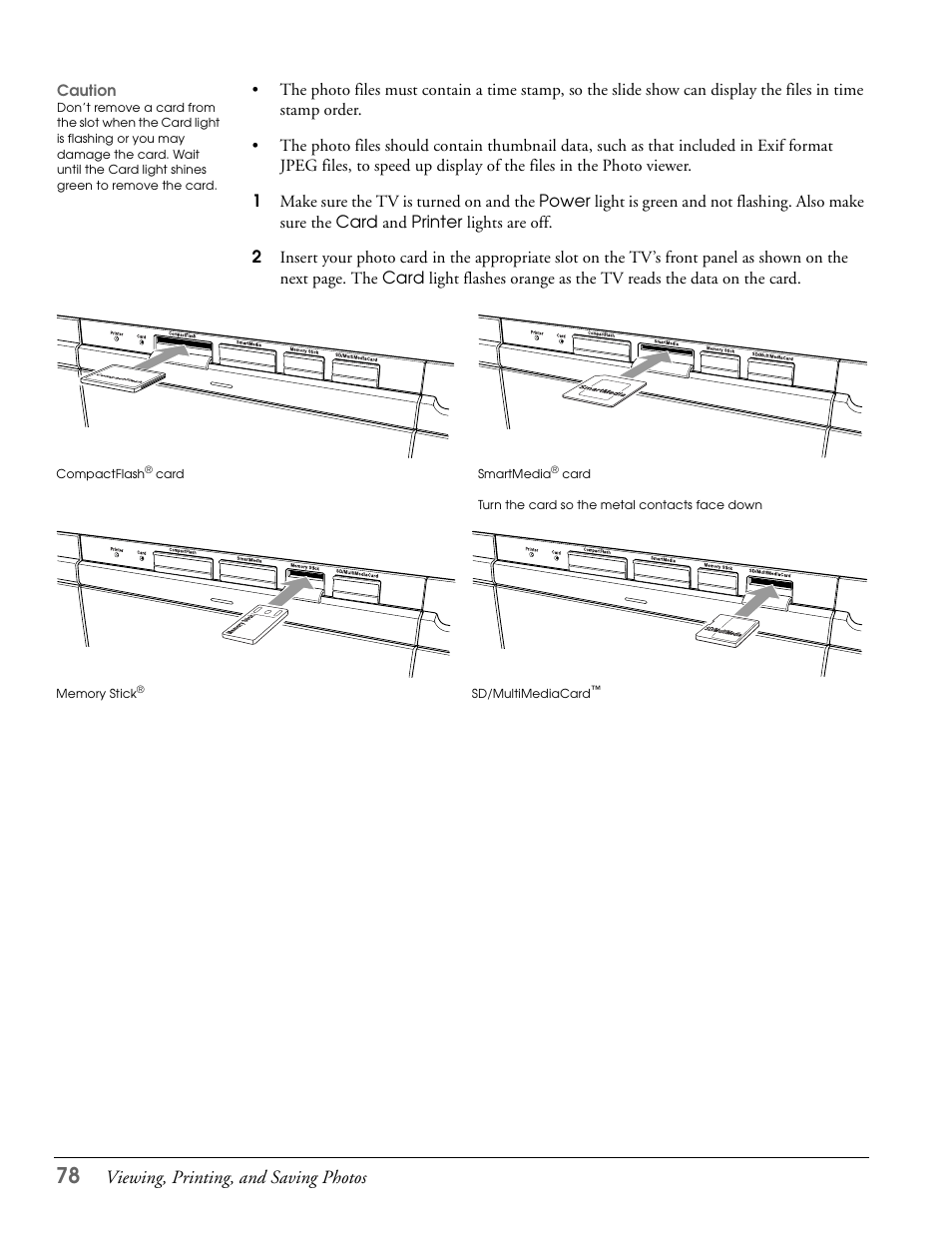 Viewing, printing, and saving photos | Epson LS57P1 User Manual | Page 78 / 138