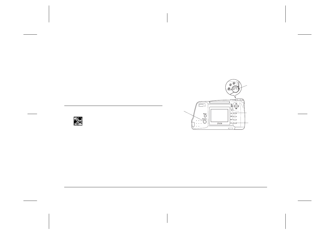 Erasing photos, Using buttons on the camera | Epson PhotoPC 750Z User Manual | Page 52 / 121