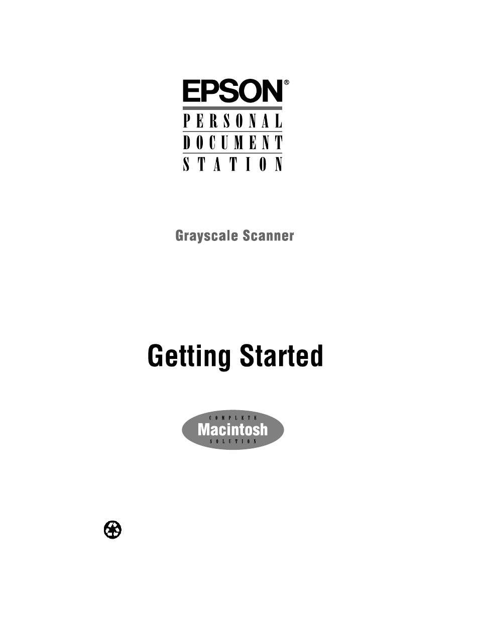 Epson Grayscale Scanner User Manual | 16 pages
