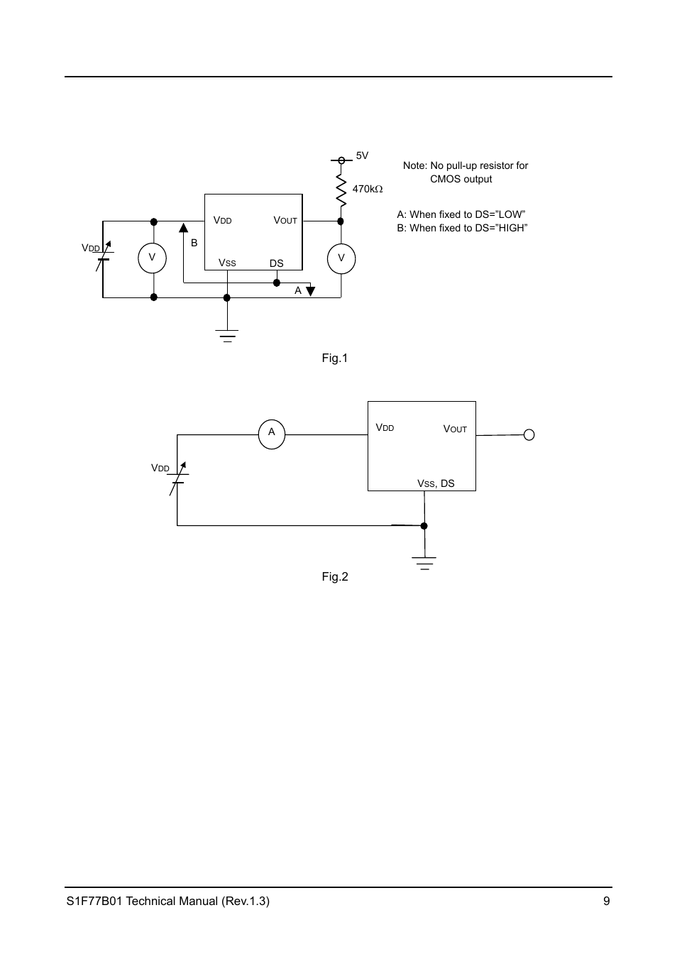 Characteristic measuring circuits | Epson S1F77B01 User Manual | Page 13 / 20