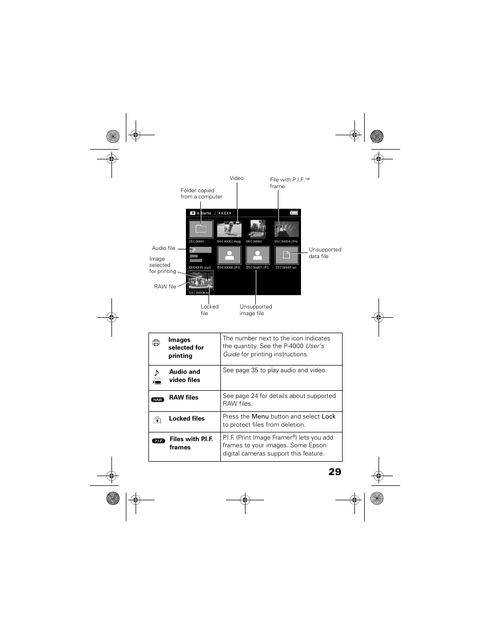 Epson Multimedia Storage Viewer P-4000 User Manual | Page 29 / 70