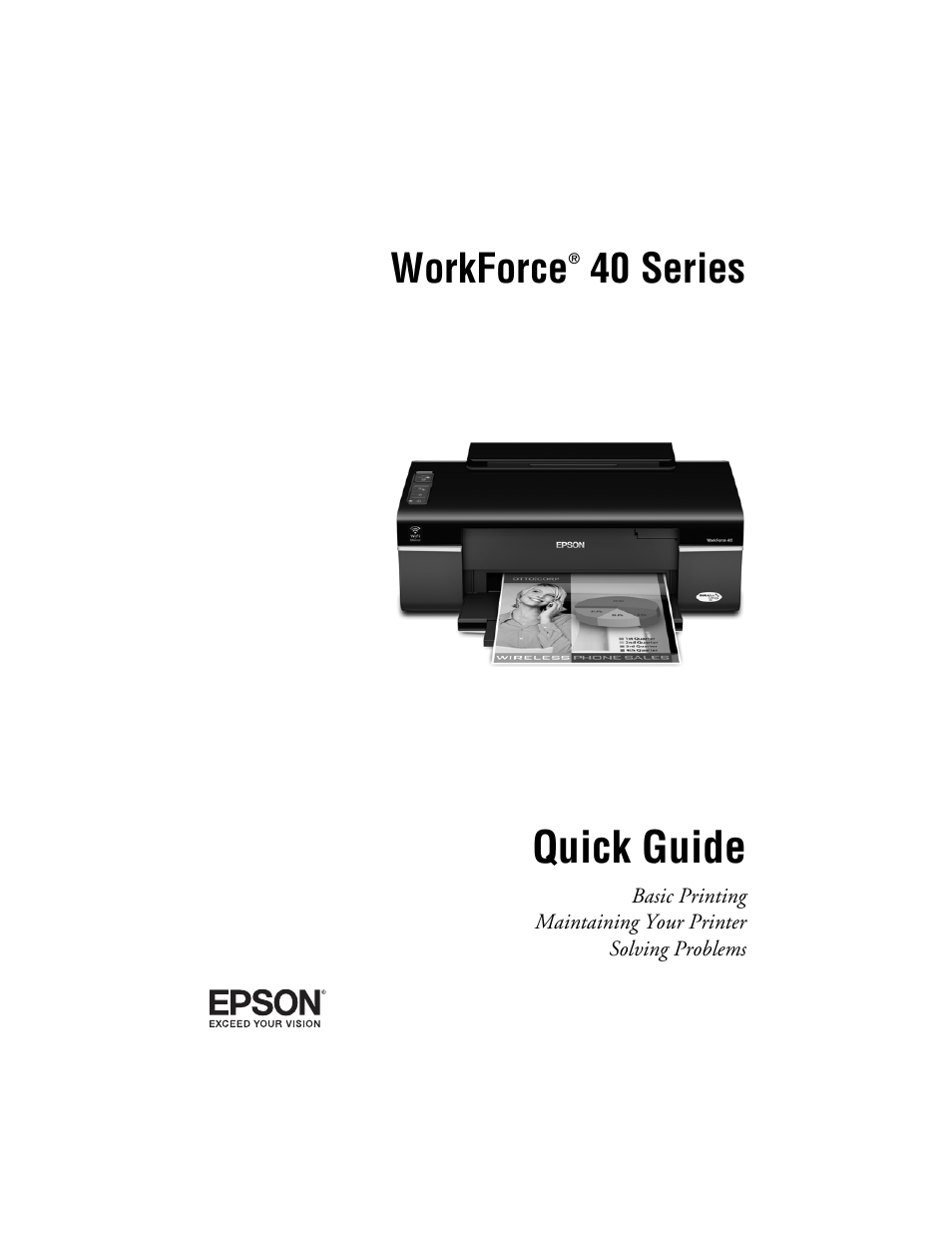 Epson WorkForce 40 Series User Manual | 36 pages