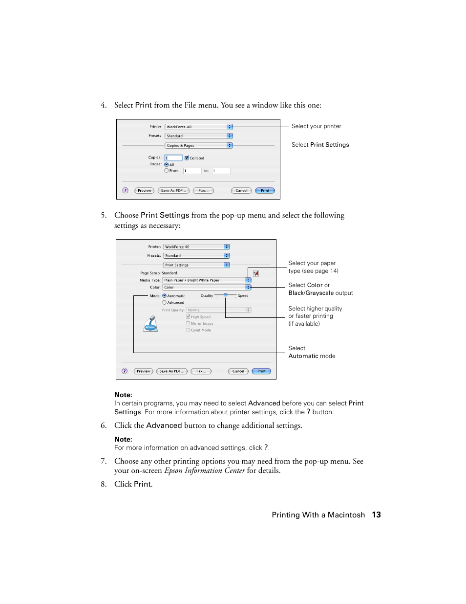 Epson WorkForce 40 Series User Manual | Page 13 / 36