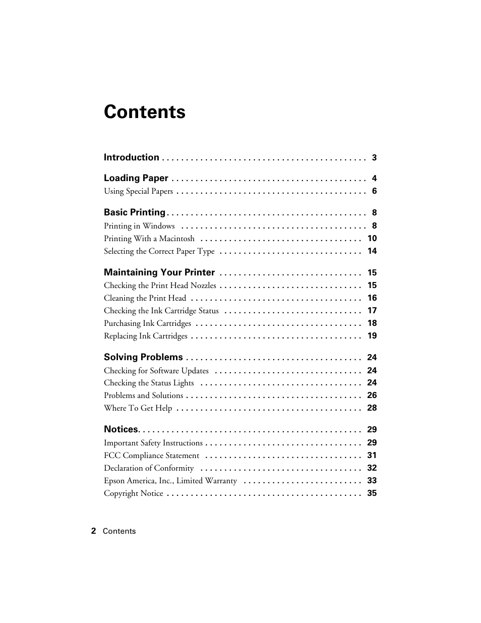 Epson WorkForce 40 Series User Manual | Page 2 / 36