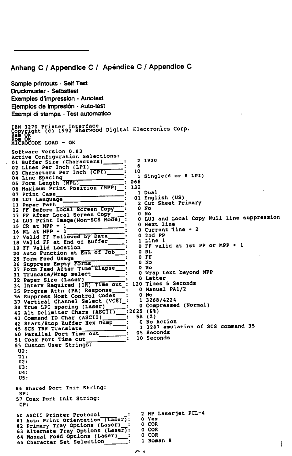 Appendix-c sample printouts font ids, Appendix c | Epson C82314 User Manual | Page 61 / 71