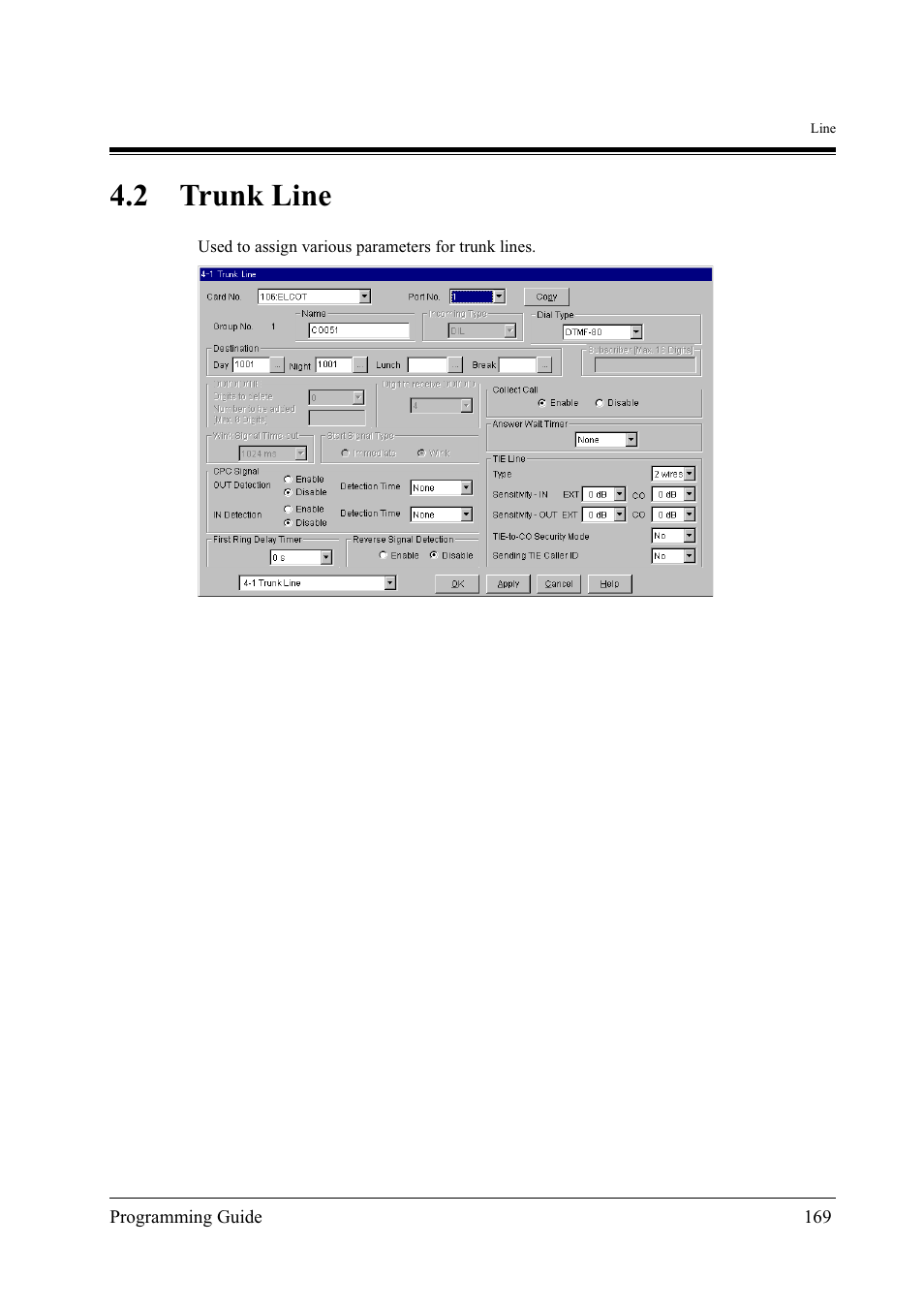 2trunk line, 2 trunk line | Panasonic KX-TD500 User Manual | Page 169 / 394