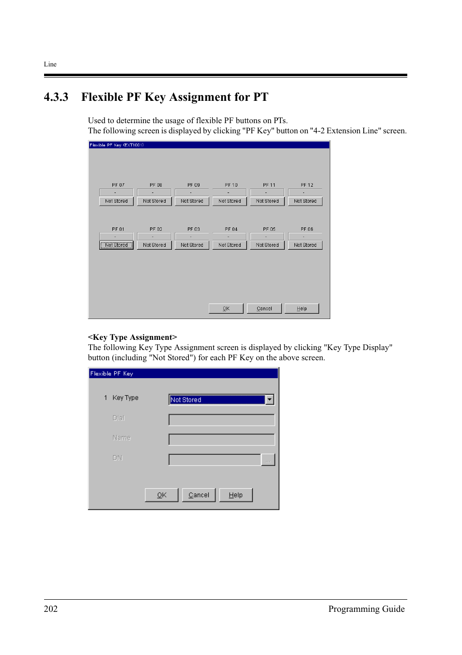 3 flexible pf key assignment for pt | Panasonic KX-TD500 User Manual | Page 202 / 394