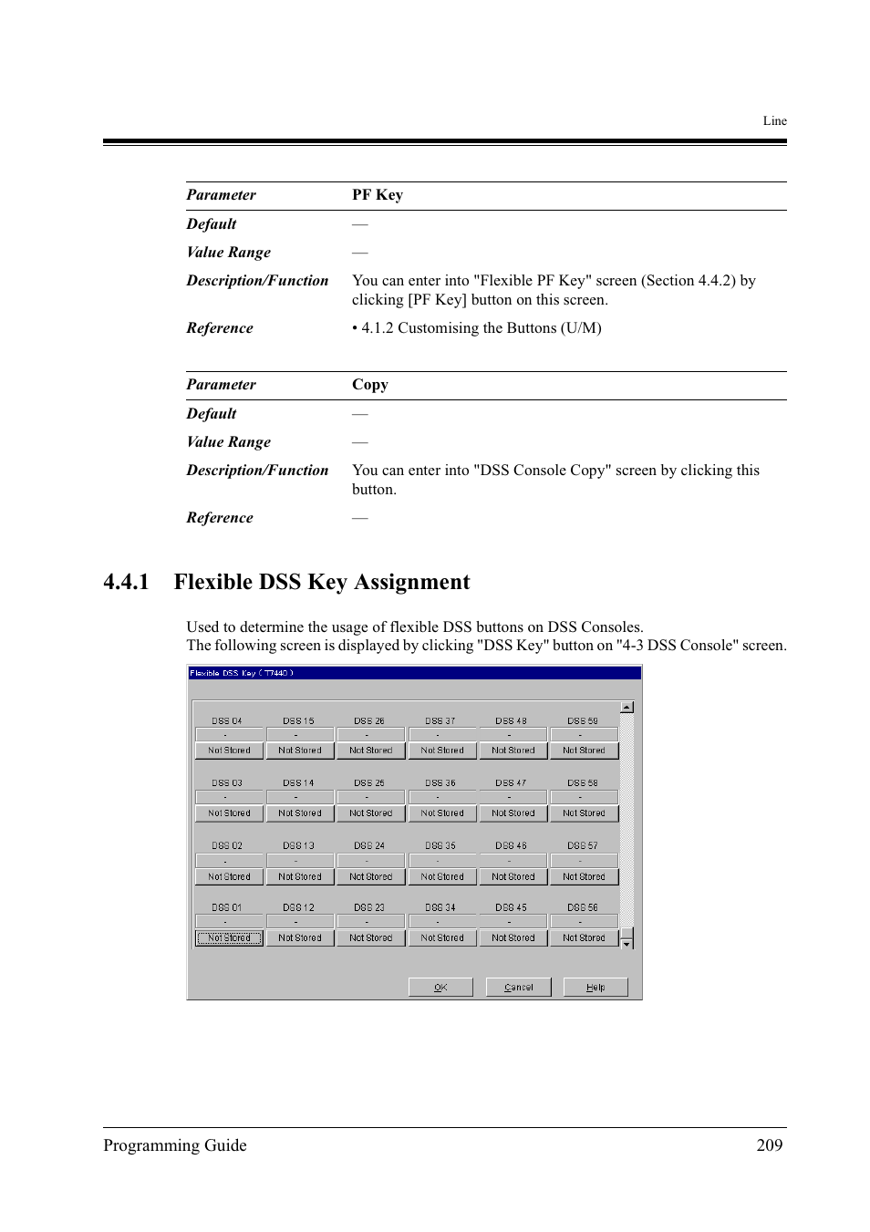 1 flexible dss key assignment | Panasonic KX-TD500 User Manual | Page 209 / 394
