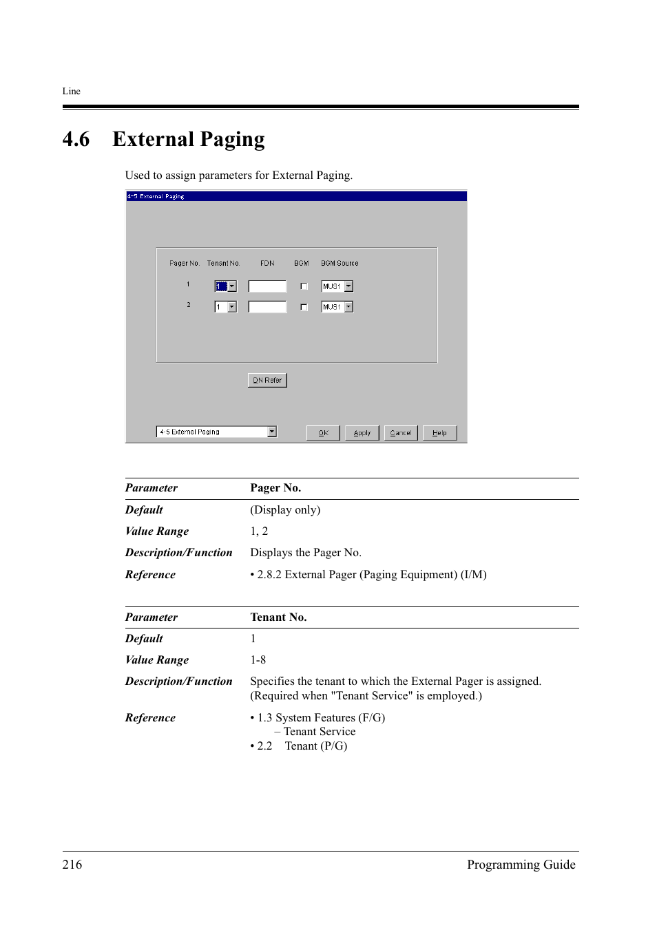 6external paging, 6 external paging | Panasonic KX-TD500 User Manual | Page 216 / 394