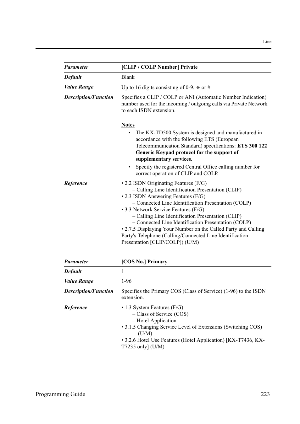 Panasonic KX-TD500 User Manual | Page 223 / 394