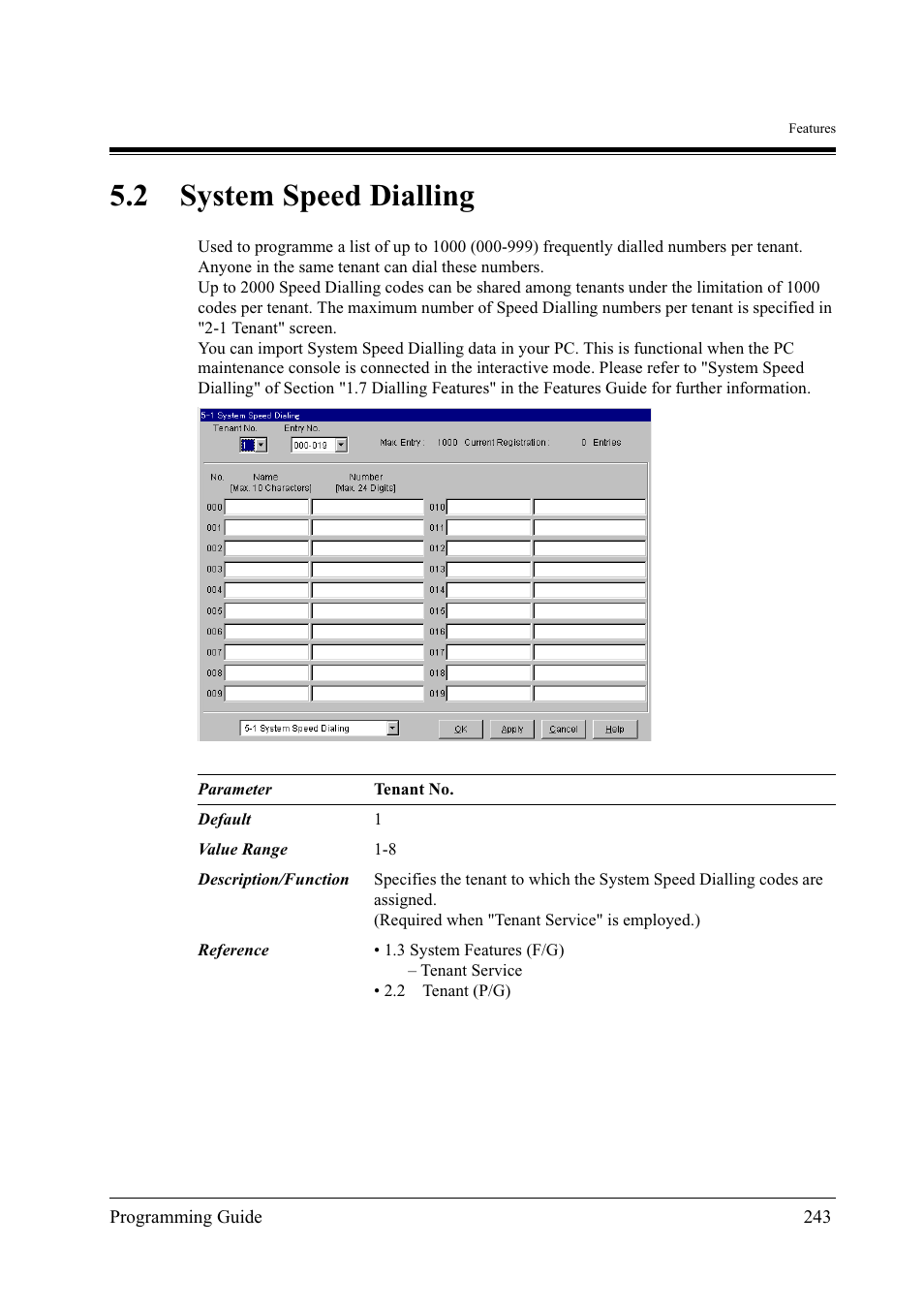 2system speed dialling, System speed dialling, 2 system speed dialling | Panasonic KX-TD500 User Manual | Page 243 / 394