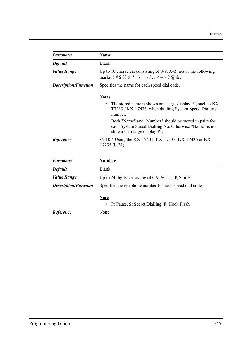 Panasonic KX-TD500 User Manual | Page 245 / 394