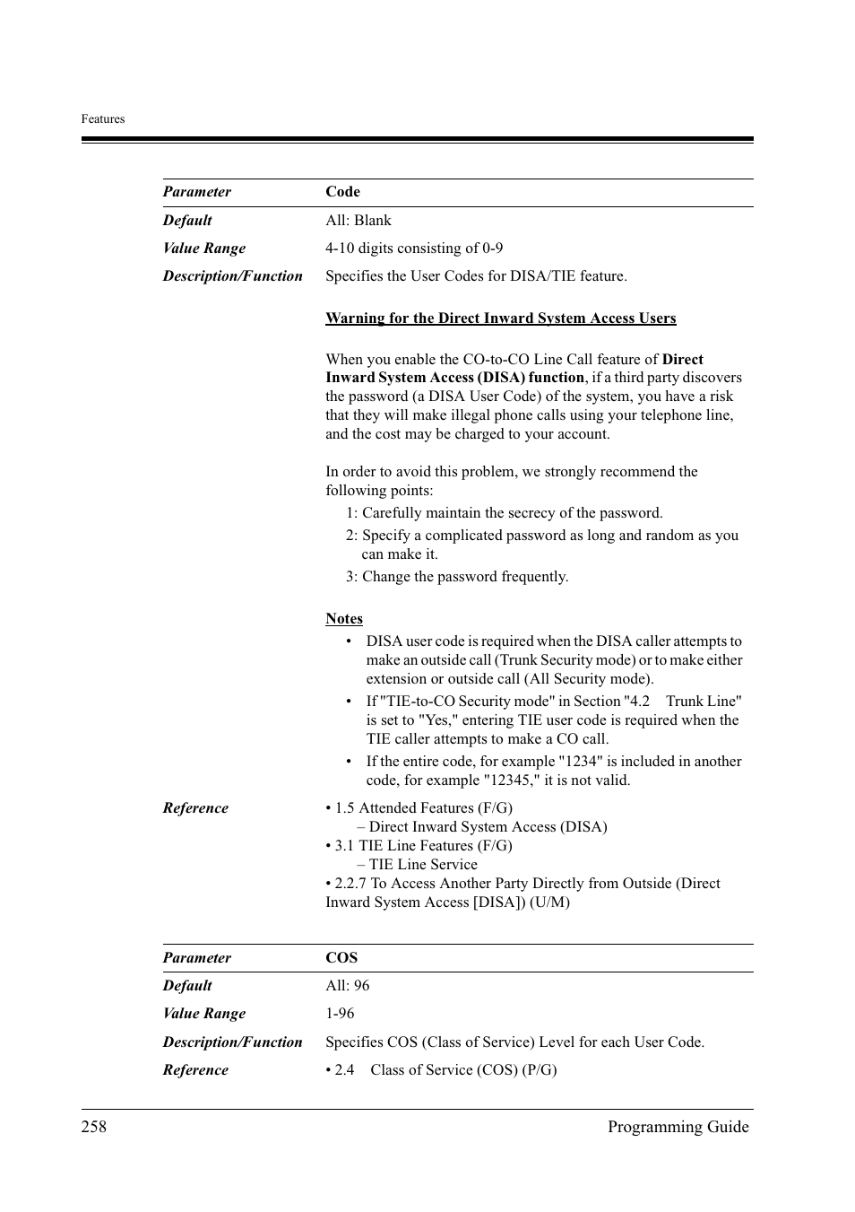 Panasonic KX-TD500 User Manual | Page 258 / 394