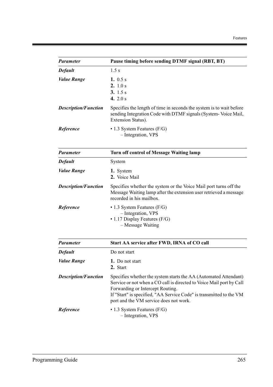 Panasonic KX-TD500 User Manual | Page 265 / 394