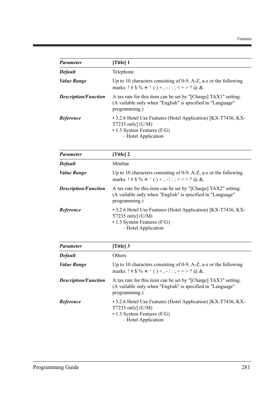 Panasonic KX-TD500 User Manual | Page 281 / 394