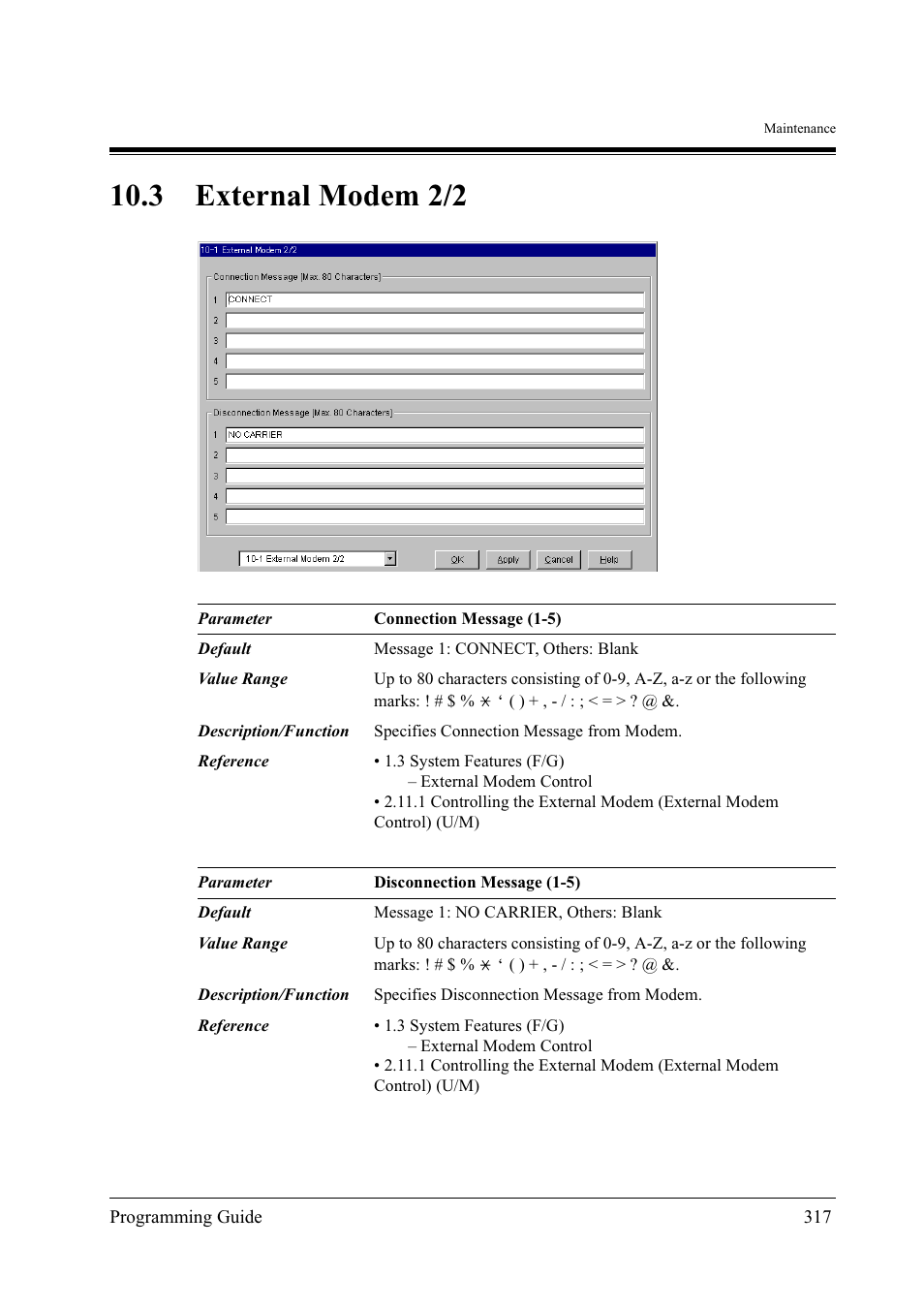 3external modem 2/2, 3 external modem 2/2 | Panasonic KX-TD500 User Manual | Page 317 / 394