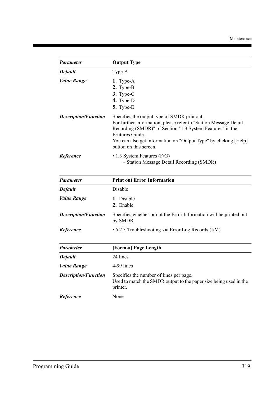 Panasonic KX-TD500 User Manual | Page 319 / 394