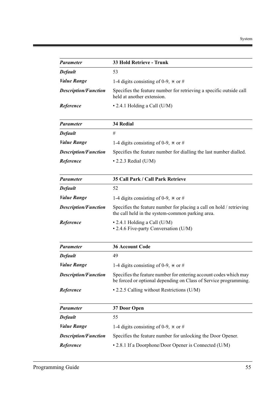 Panasonic KX-TD500 User Manual | Page 55 / 394