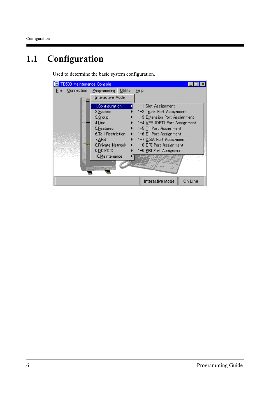 1configuration, 1 configuration | Panasonic KX-TD500 User Manual | Page 6 / 394