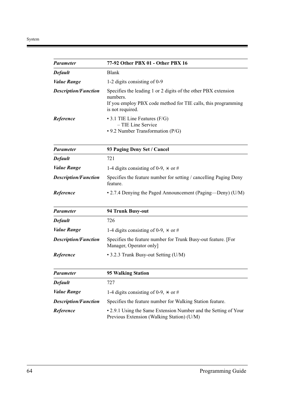 Panasonic KX-TD500 User Manual | Page 64 / 394