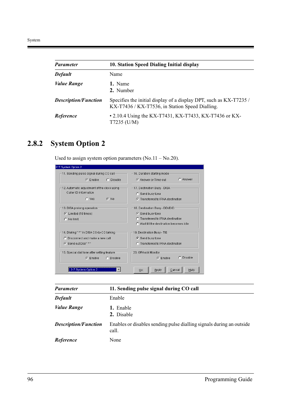 2 system option 2 | Panasonic KX-TD500 User Manual | Page 96 / 394