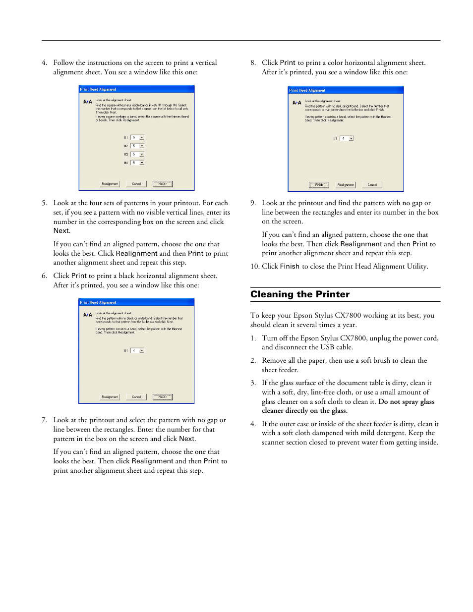 Cleaning the printer | Epson Stylus CX7800 User Manual | Page 17 / 18