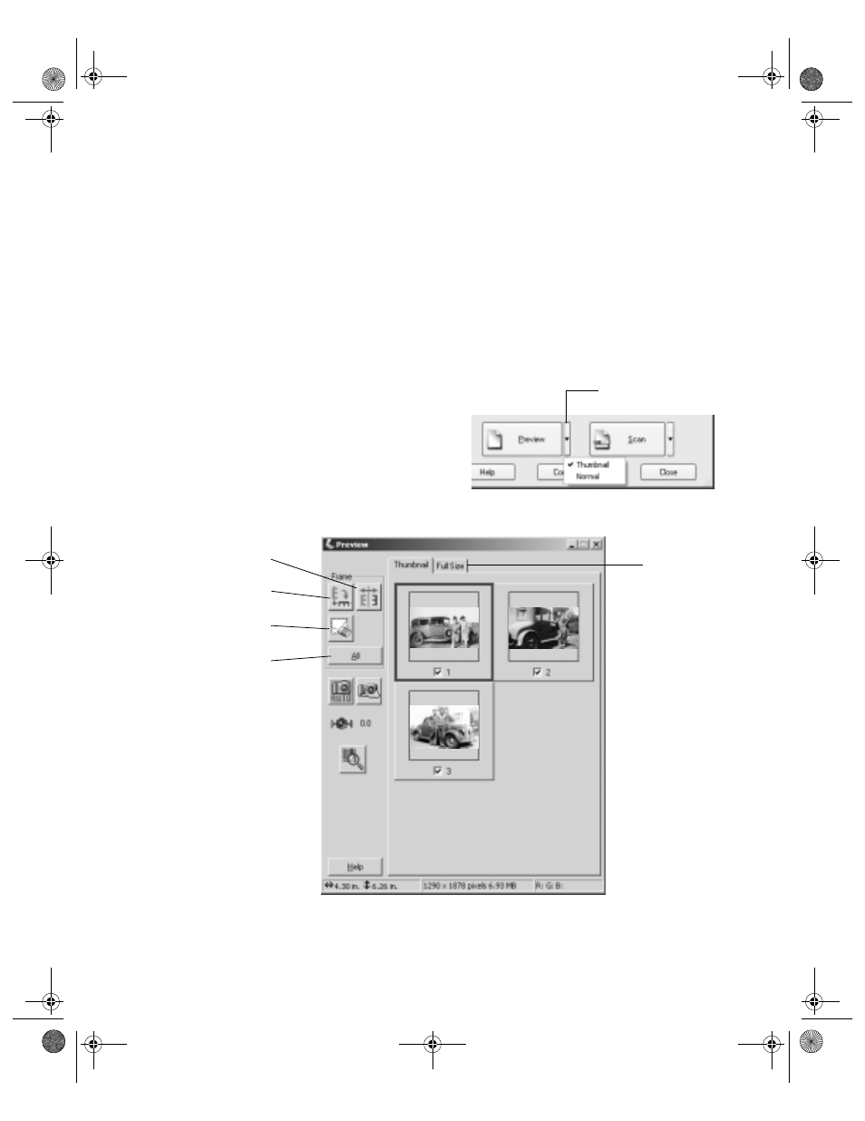 Previewing your images in thumbnail mode | Epson 10000XL User Manual | Page 39 / 96