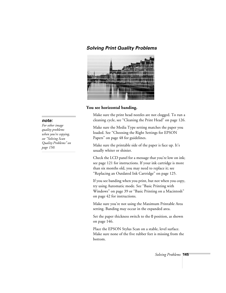 Solving print quality problems | Epson 2500 User Manual | Page 151 / 180