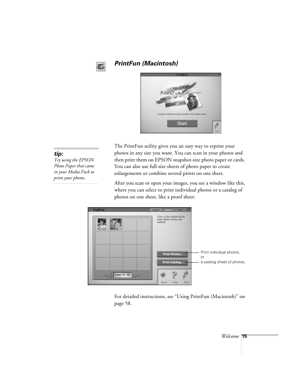 Printfun (macintosh) | Epson 2500 User Manual | Page 21 / 180