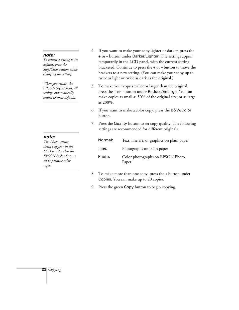 Epson 2500 User Manual | Page 28 / 180