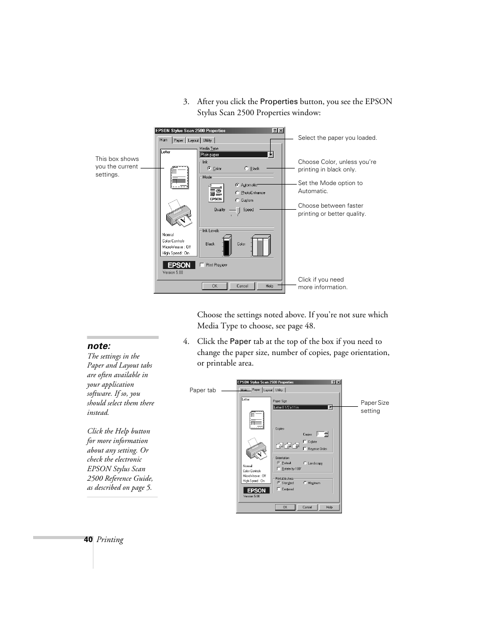 Epson 2500 User Manual | Page 46 / 180
