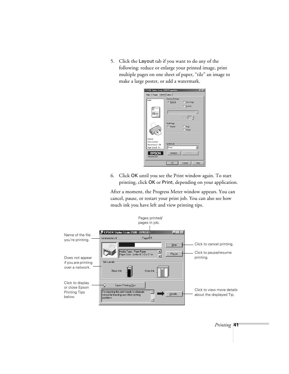 Epson 2500 User Manual | Page 47 / 180