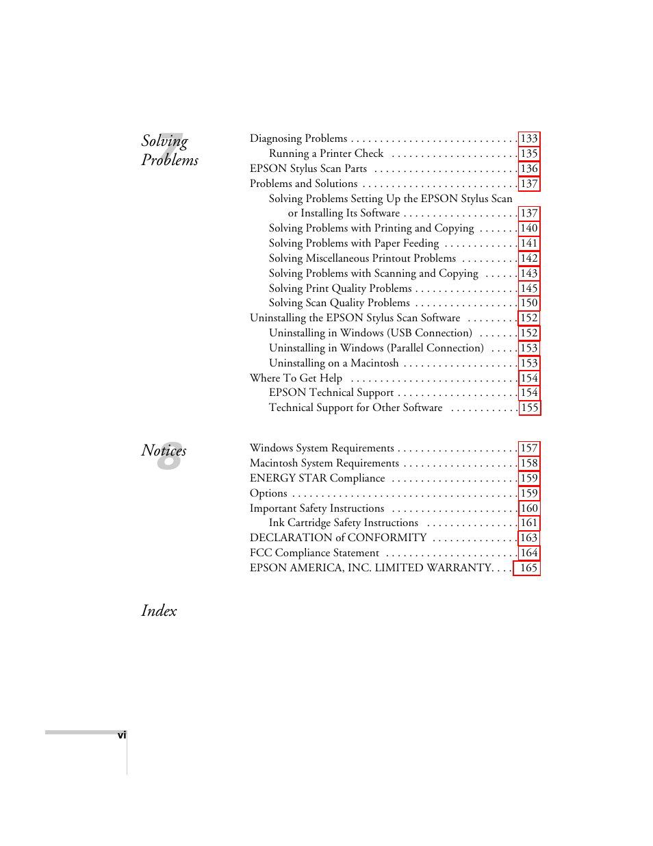 Epson 2500 User Manual | Page 6 / 180