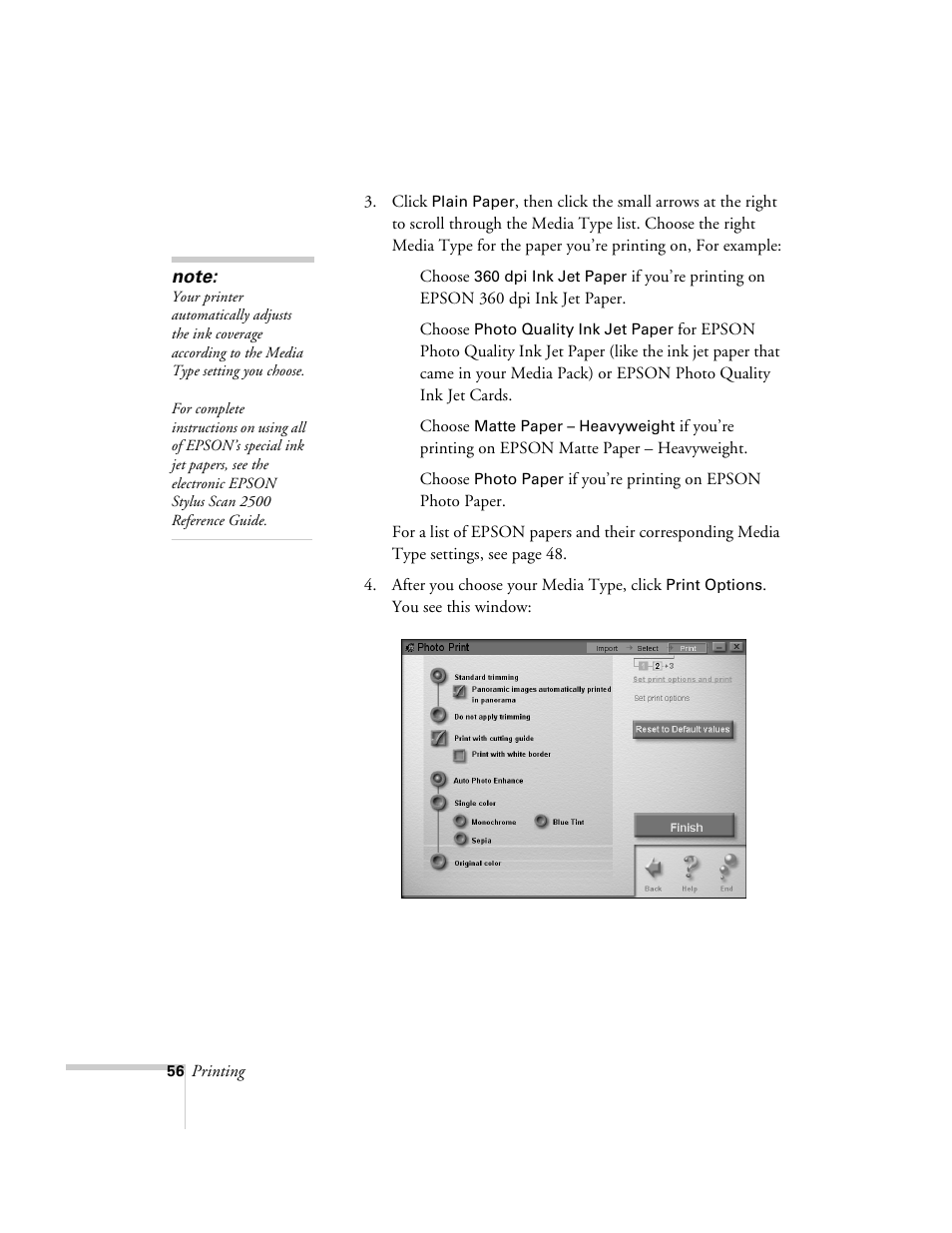 Epson 2500 User Manual | Page 62 / 180