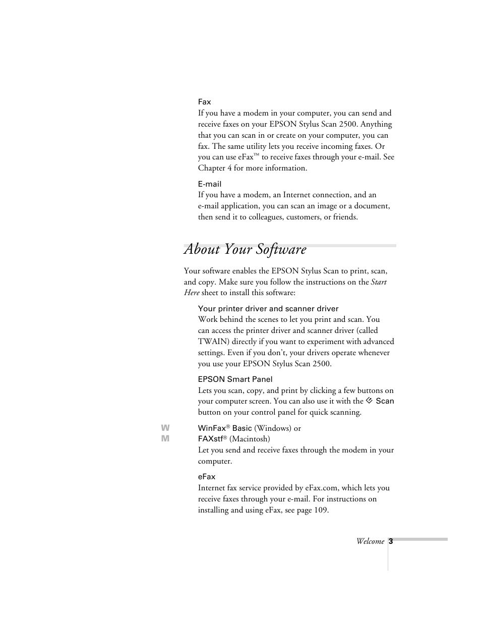 About your software | Epson 2500 User Manual | Page 9 / 180