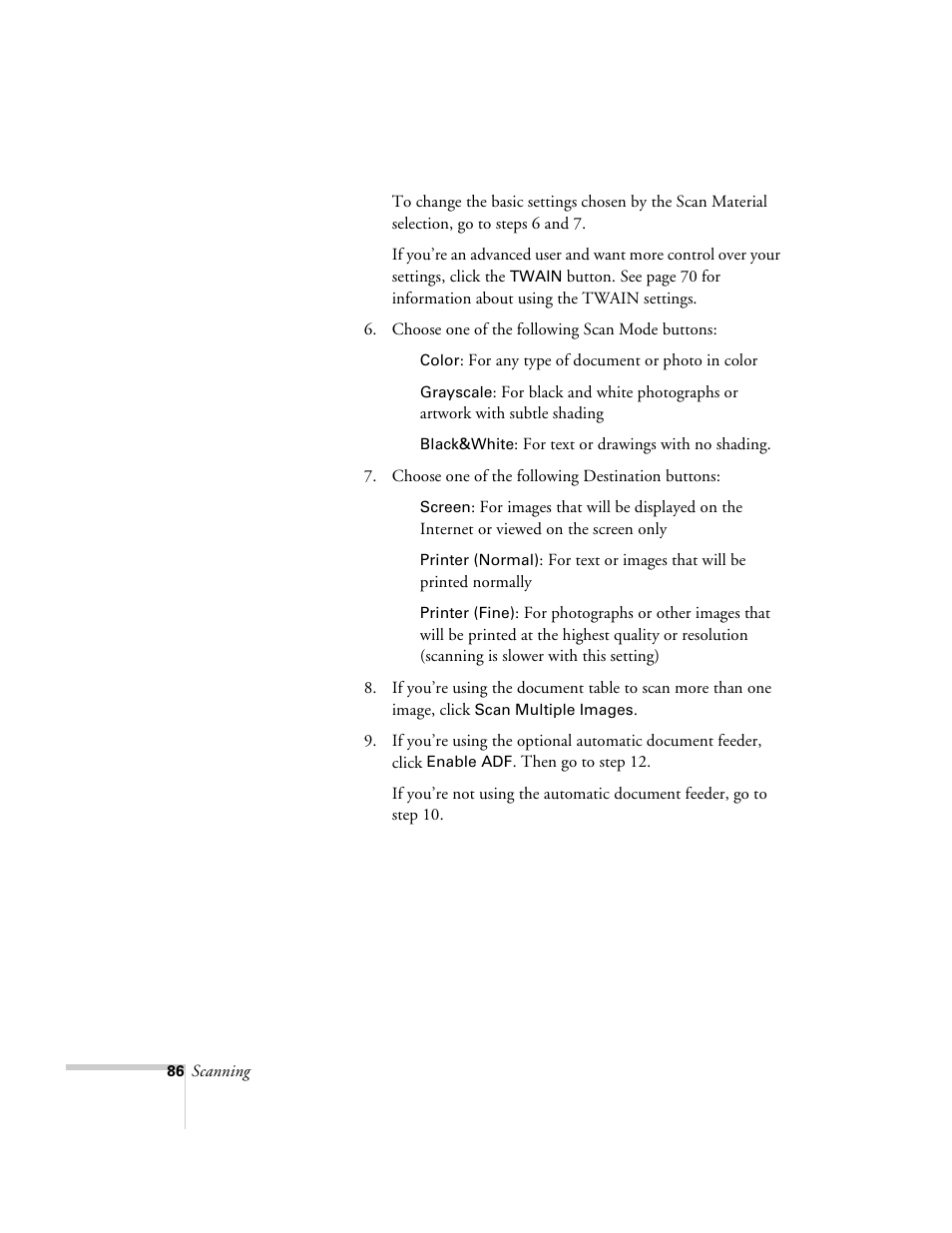 Epson 2500 User Manual | Page 92 / 180