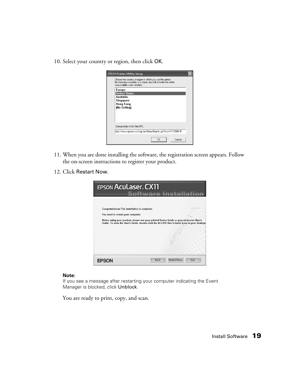 Epson AcuLaser CX11N User Manual | Page 19 / 32