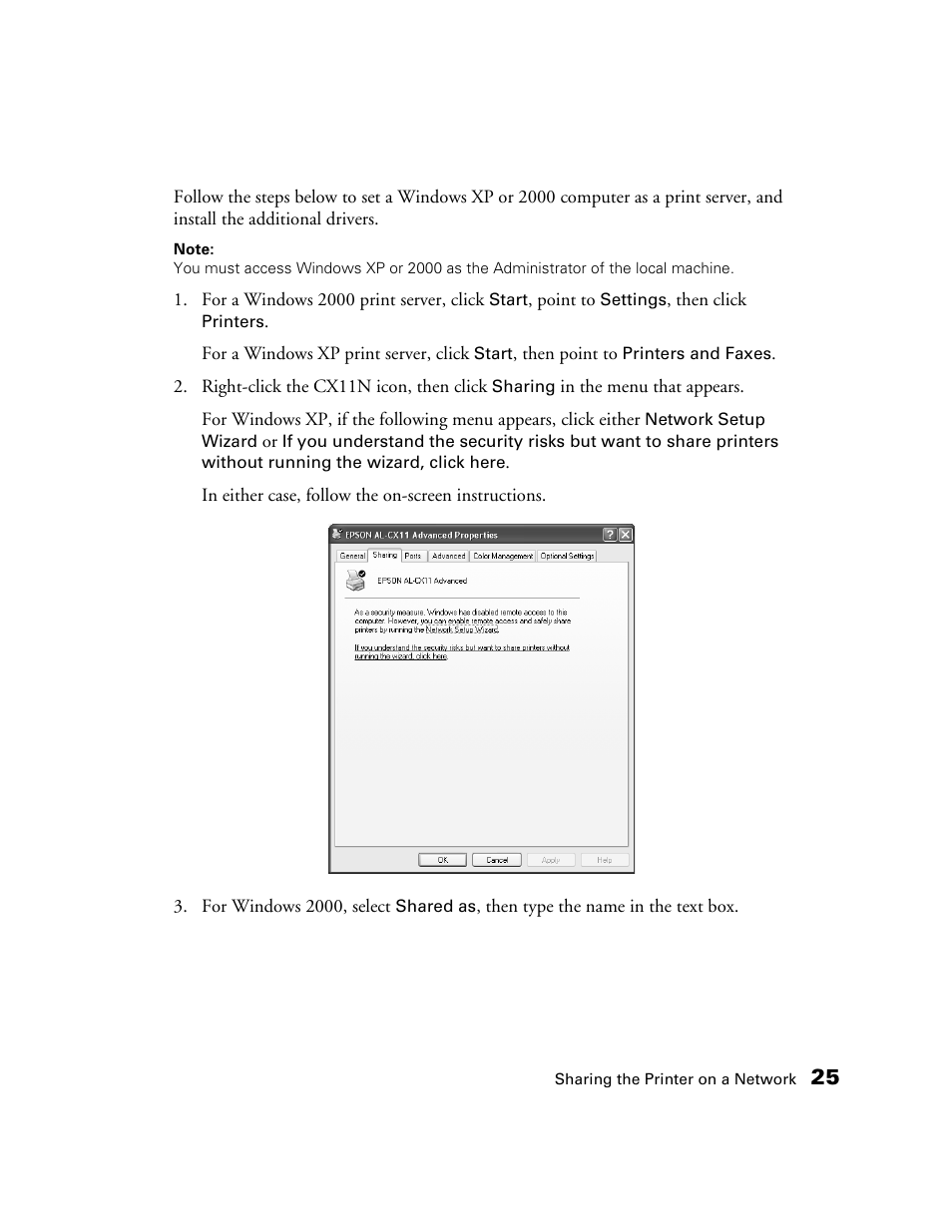 Epson AcuLaser CX11N User Manual | Page 25 / 32
