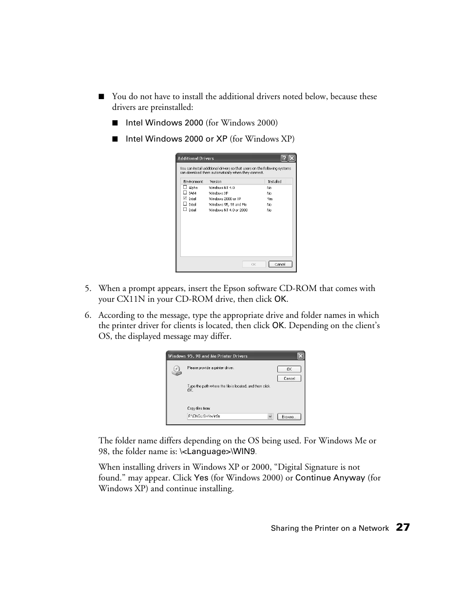 Epson AcuLaser CX11N User Manual | Page 27 / 32