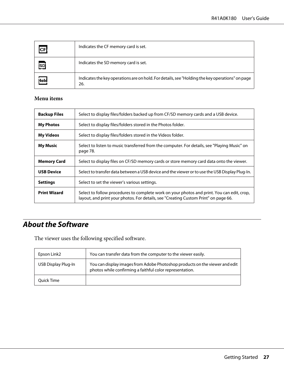 About the software | Epson P-7000 User Manual | Page 27 / 116