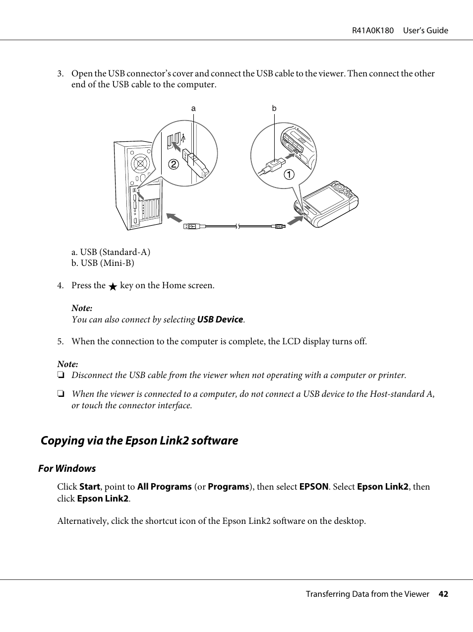 Copying via the epson link2 software | Epson P-7000 User Manual | Page 42 / 116